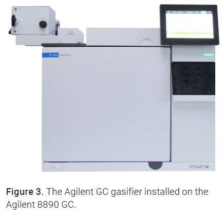 ماژول gasifier نصب شده روی گاز کروماتوگراف GC 8890 اجیلنت ماژول gasifier نصب شده روی گاز کروماتوگراف GC 8890 اجیلنت