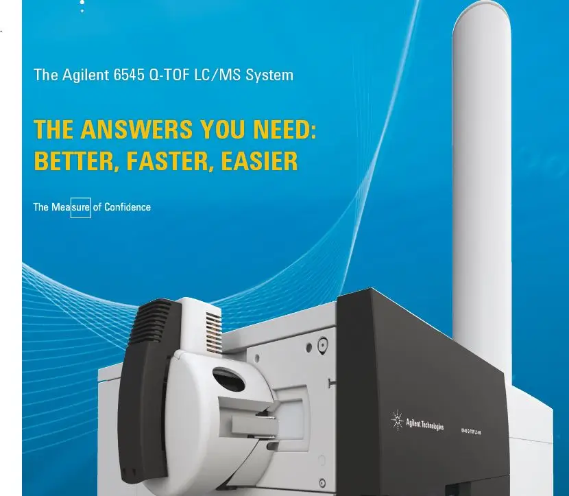 دستگاه طیف سنج جرمی زمان پرواز Agilent 6545 Q-TOF LCMS دستگاه طیف سنج جرمی زمان پرواز Agilent 6545 Q-TOF LCMS